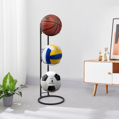 China Home Viable Storage Rack Indoor Basketball Rack Storage Ball Display Stand For Basketball Volleyball Soccer Badminton for sale