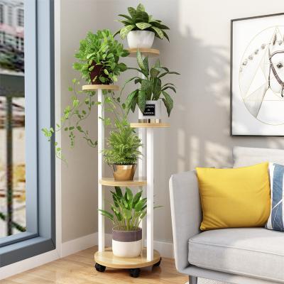 China Nordic Minimalist Indoor Floor-standing Decorative Metal Flower Plant Pot Holder Rack Stand for sale