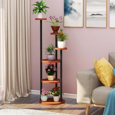 China Outdoor Indoor Sustainable Garden Iron Metal Shelves Display Flower Potted Plant Multi Tiered Rack for sale