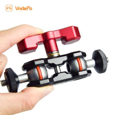 China 1/4 Adjustable Articulating Arm Mount Adapter Durable Aluminum Alloy Friction Ball Dual Screw Articulating Arm Magic Arm for sale