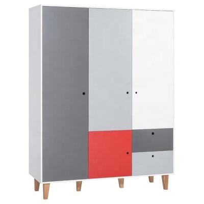 China (Others) Wholesale Cheap Adjustable Modern Design Melamine Chipboard MDF Cloth Bedroom Wardrobe Furniture for sale