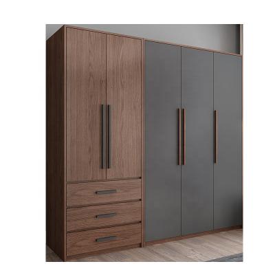 China (Size)Adjustable Nordic Style Hotel Home Bedroom Warehouse Sells Cheap Price Wooden MDF Bedroom Wardrobe for sale