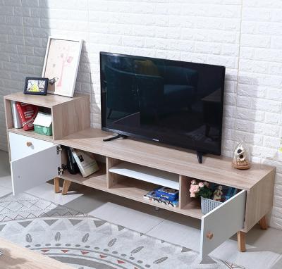 China (Size) Nordic Style Adjustable Living Room Furniture Set Factory Sells 3 Years Warranty TV Stand Wood Cabinet for sale