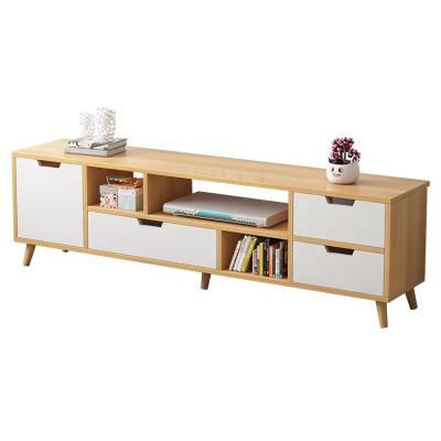 China (Size) Adjustable 3 Years Warranty Modern Living Room Furniture Set Nordic Style Cheap Price Wood TV Stand Cabinets for sale