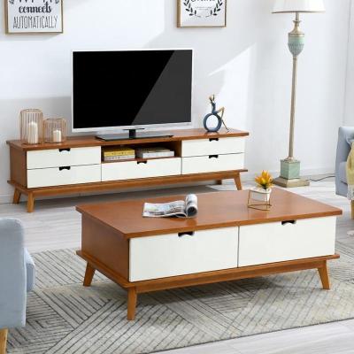 China (Other) Hotel Adjustable Wooden Home Bedroom Dining Living Room Sofa Modern TV Stands Modern Design Solid Wood TV Cabinets for sale