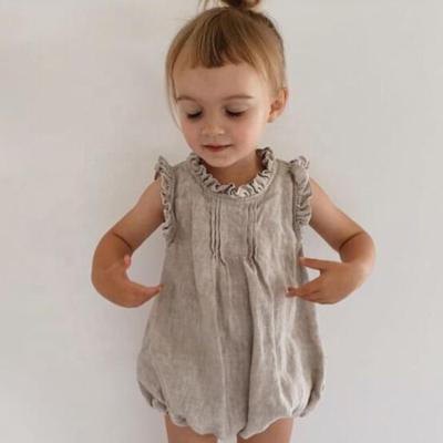 China European and American style hot-selling baby's romper cool sell newborn baby's romper Amazon summer baby suit body sleeveless canvas for sale