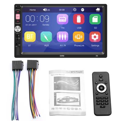 China 2021 New MEKEDE Stereo Car Radio for AUX Auto Electronics. BT Stereo Audio Receiver Din X4 2 Car Radio USB FM SD MP5 Media Player for sale