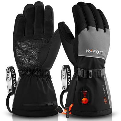 China Waterproof \warm \breathable\comfortable 7.4V 3000mAh Battery Rechargeable Winter Rechargeable Waterproof Outdoor Sports Heated Hand Warmer Gloves for sale