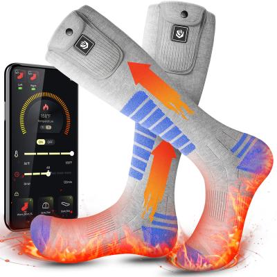 China Wasoto Sports Passionate Socks Men Women Fashion Thermal Socks APP Remote Control Rechargeable Battery Electric Socks Extra Deep for sale