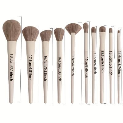 China Smudge Brush Smudge Brush 10Pcs Soft Fluffy Makeup Brushes Set Kit For Foundation Eye Shadow Blush Brush  Makeup Tools Ideal For Makeup Begin for sale