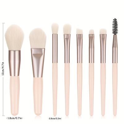 China Smudge Brush Smudge Brush 8PCS Makeup Brushes Set Portable Travel  Brush Eye Shadow Foundation Powder Eyelash Lip for sale