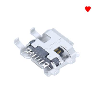 China FPC China Manufacturers Sale Micro 5 Pin Smt Type B 180 Degree Micro Usb Charging Left Connector for sale