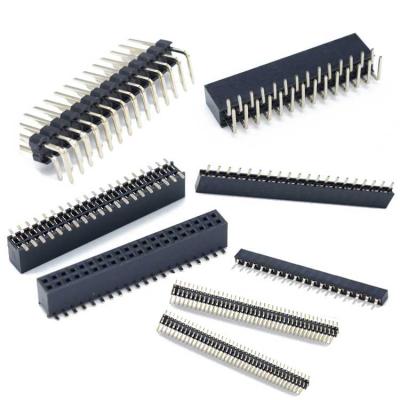 China PBT LCP PL6T PL9T Pin Header Straight Smd Type 1.0 1.778mm 0.8mm 1.27mm 0.8 2.0mm 6 8 30 40 Terminal Double/Single Row Pin Header Connector 2.54 254mm for sale