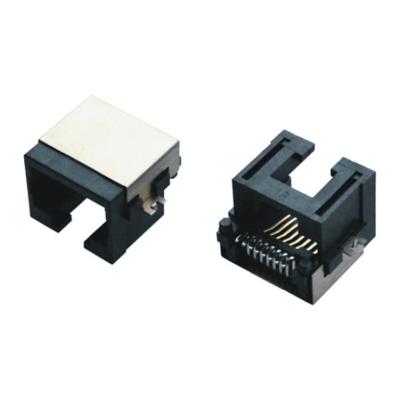 China Hot Sale Low-profile Rj45 Jack Without Electric Filter Panel Low Profile Rj45 Connector Outdoor Even Connector PCB Mid Mount for sale