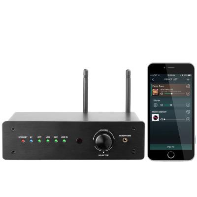 China Multi Room Audio Streamer Amplifier 24bit 192kHz WiFi HiFi DAC Bluetooth Audio Stereo Receiver for sale