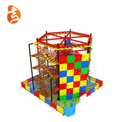 China From 3-14 Years Old Adventure Park Customized Rope Course Children And Adult Indor Playground Equipment for sale