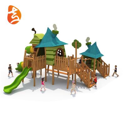 China 3-12 Years China Manufacturer Children Wooden Outdoor Playground Equipment for sale