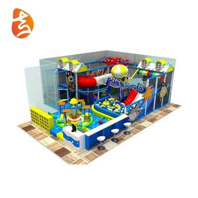 China New Design 3-14 Years Old Customized Soft Ocean Theme Indoor Playground Playground With Trampoline For Kids for sale