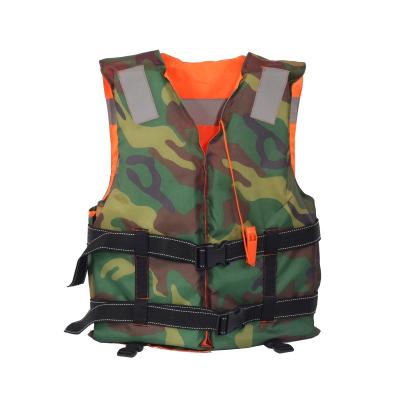 China 210D polyester with adult EPE wear camouflage life jacket on both sides. Swim, Drift, Flood Prevention, Fishing Life Jacket for sale