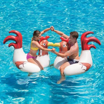 China Outdoor Entertainment Inflatable Float High Quality Inflatable Float Water Mounted Rooster Mounts for sale