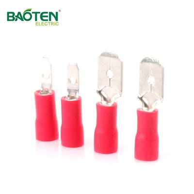 Китай BAOTENG Low Voltage Fully Insulated Male And Female Terminal PCB Press Mount Tag Wire Connector Crimp Terminal продается