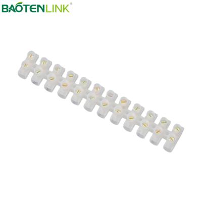 China X3 12 Way 5A Automotive White Brass PE Connecting Parts / Led Fitting / Power Supply Wire Through Terminal Strip Terminal Block en venta