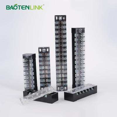 China Wire Connecting Terminal Block TB-1506 Series Electrical Brass Conductor Double Row Barrier Fixed Screw Terminal Block en venta