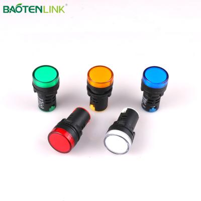 China 220V AD16-22DS Industrial Colorful Panel Mount Red Round Equipment Control Indicator Led Breakout 12V Light Indicator Lights Led for sale