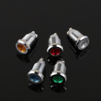 China 6mm nickel plated brass/steel stainless 8mm10mm 12mm 16mm12v 24v led indicator light panel led indicator light 220v metal indicator light for sale