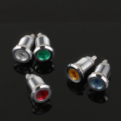 China AD11 22mm LED Indicator Light Double Color Position Light Brass / Nickel Plated Steel Metal Stainless Red Led Indicator Light 230v for sale