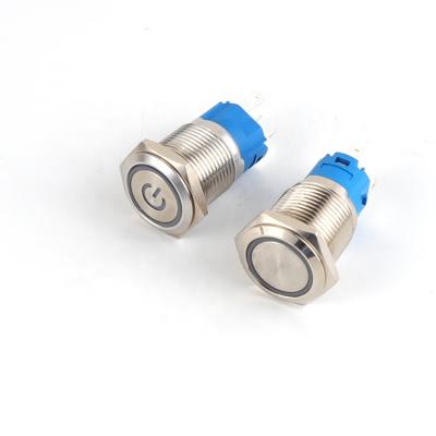 Κίνα Brass Nickel/Stainless Steel Electronics 220 Volt Power Indicator Light On Off Amber Illuminated 10mm Gold Metal Dome Switch Knob Plastic Base προς πώληση