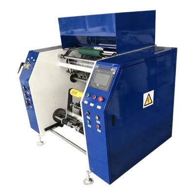 China Automatic Food Aluminum Foil Roll Rewinder Chamber Foil Roll Slitter Rewinding Machine en venta