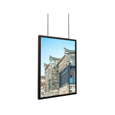 China Advertising Display Hot Popular double sided ultra A0,A1,A2,A3 customized Hanging magnetic light box for sale