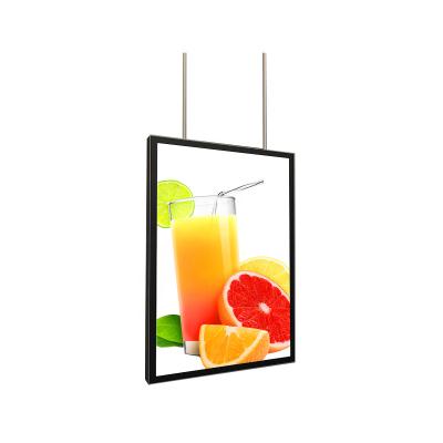 China Advertising Display Factory Wholesale light box hanging rectangle shape Hanging magnetic light box for sale