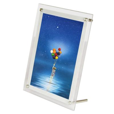 China Advertising Display LED Table Menu Light Box Slim Crystal frame led menu board for display for sale