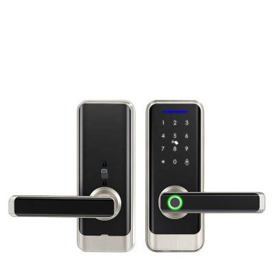 China Clenp Home Office Apartments Hotel Door Lock Smart Aluminum Smart Key Card Door Lock Bluetooth Aluminum Black Silver Customize Body for sale