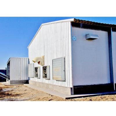 China Simple Modern Poultry House Steel Structure Farm Chicken Shed House for sale