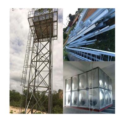 China Frame Steel Frame Structure Water Tank Part Galvanized Tower For Africa for sale