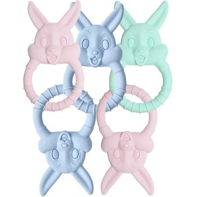 China Wholesale Custom Baby Silicone Animals Baby Chew Teether Gift Set New for sale