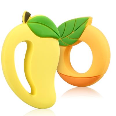 China 2022 Wholesale Custom Bpa Free Food Grade Kids Silicone Teether TongYan Chew Toys Fruit Baby Silicone Teethers for sale