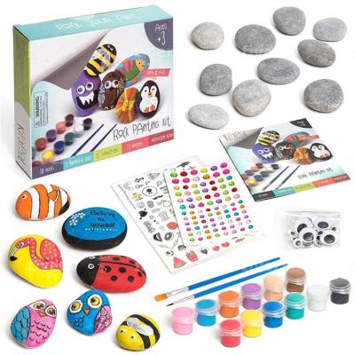 China 2020 New DIY ART Rock Painting Kit Glow Paint Crafts For Kids for sale