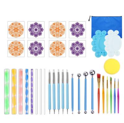 China Amazon Eco-Friendly Hot Selling 35 PCS Mandala Dotting Tools Stencil Set, Dotting Tools for Painting for sale