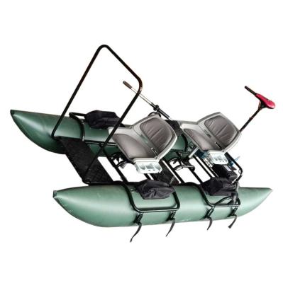 China Warter Sports Custom Small Float Tube Inflatable Fishing 2 Person Aluminum Pontoon Boat for sale