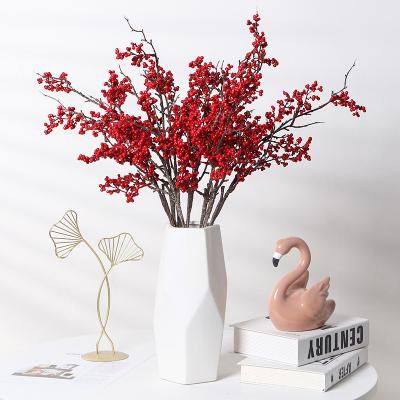 China Chinese Classical Style BinRui Artificial Flower Plum Fruit Branch Wholesale New Year Christmas Sour Home Decor Indoor Outdoor Decoration for sale