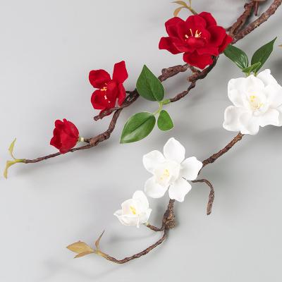 China Amazon BinRui Artificial Flower Indoor Outdoor Hot Sale 3 Branches Little Tea Flower Chinese Style Home Ministry Decor Gardening Decoration for sale