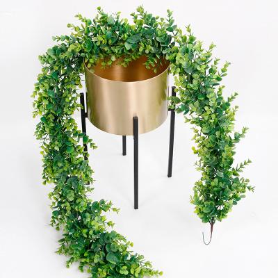 China High Quality Minimalist Artificial Vines Eucalyptus Vines Garland Garden Plastic Rattan Cane Wall Decor for sale