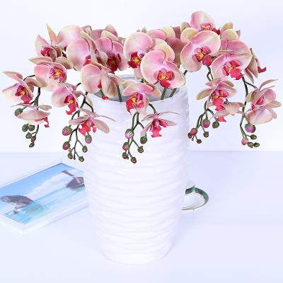 China Cheap 3D Taiwan Silk Phalaenopsis 6 Heads Artificial Flower BinRui Flowers On Hot Sale Wedding Home Decorative Flowers Amazon for sale