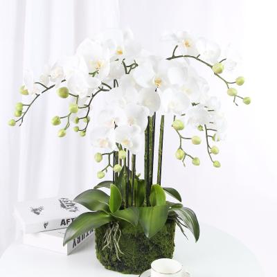 China Hot-selling Mini Colorful Phalaenopsis Bouquet Home Indoor Outdoor Artificial Flower BinRui Decor Festival Decoration Gardening for sale