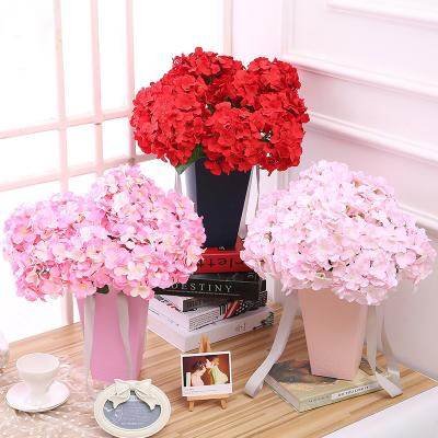 China BinRui Artificial Flower Wedding Decoration Big 2 Heads Simple Hydrangea DIY Home Bouquet High Quality Wedding Party Hotel Home Decor for sale