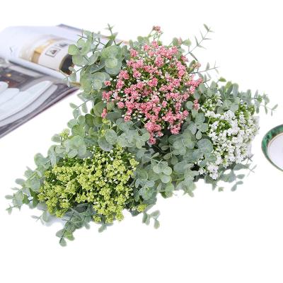 China Real Touch Nature BinRui Artificial Flower Eucalyptus Gypsophila Bouquet Graduation Gift Valentine S Day Gift Home Decor Decor for sale